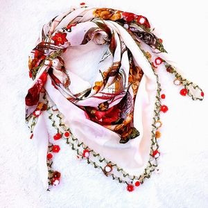 Exotic Handmade Needle Lace Scarf